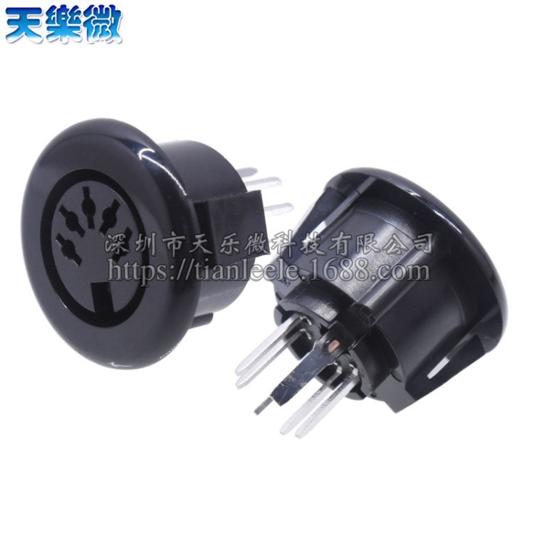 DS-5-07A DS電源插座端子 五芯圓形  Svideo 5針腳 180度母座