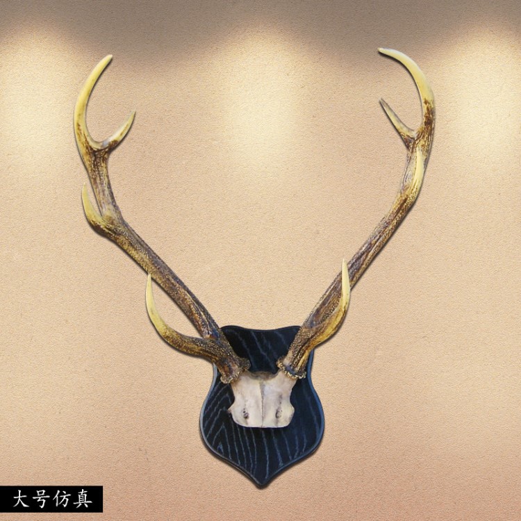 鹿角壁挂装饰动物欧式酒吧家居客厅背景墙挂饰鹿角装饰品批发