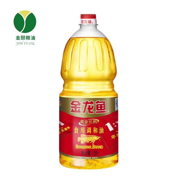 金龍魚黃金比例調和油1.8L/瓶食用調和油植物油菜籽芝麻調和