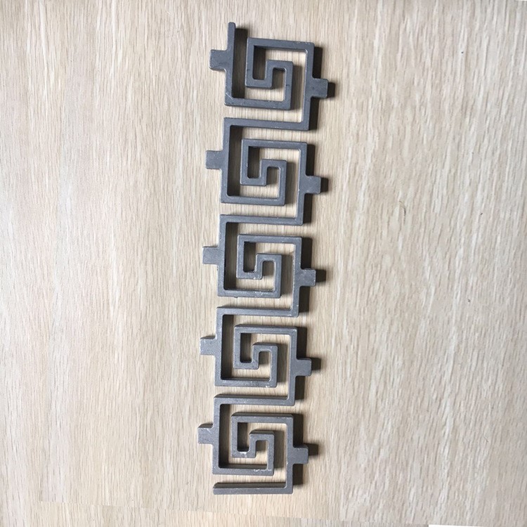 长回型花 锌钢阳台护栏铸铝花 阳台栏杆铸铝配件 护栏花 长回型花