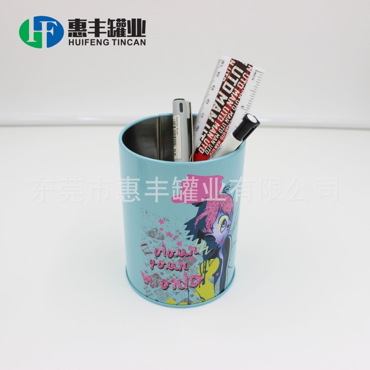 廠家供應(yīng)馬口鐵文具筆筒 鐵筒吸管鐵罐 鐵罐禮品鐵盒TIN BOX