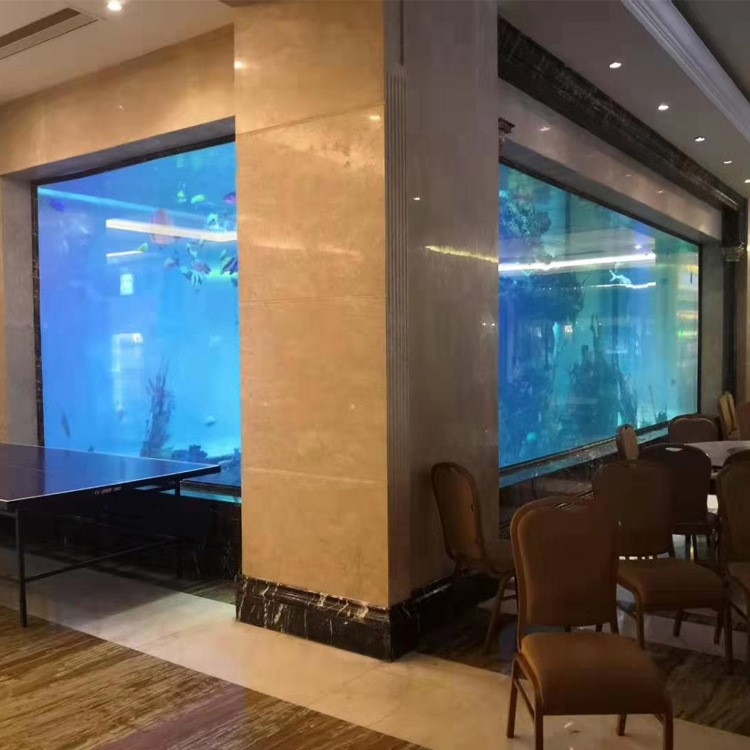 大型魚缸定做 上海歐式觀賞魚缸廠家承接大型酒店亞克力魚缸訂做