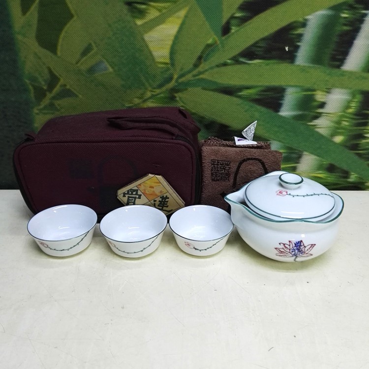 一支蓮瘦似清骨 骨蓮蓋碗旅行茶具組大量現(xiàn)貨價(jià)格實(shí)惠品茶套裝