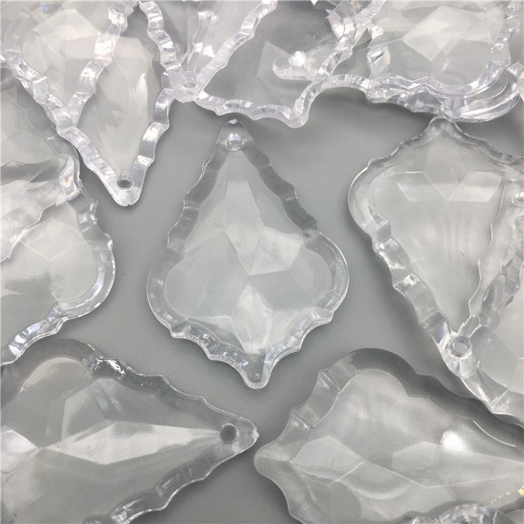 鴻揚珠飾119塑膠飾品 32X46MM楓葉 塑料珠簾 亞克力散珠燈具配件