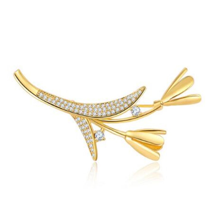 批發韓版小清新服飾配飾微鑲鋯石胸針花朵形精美胸針巴喜飾品批發