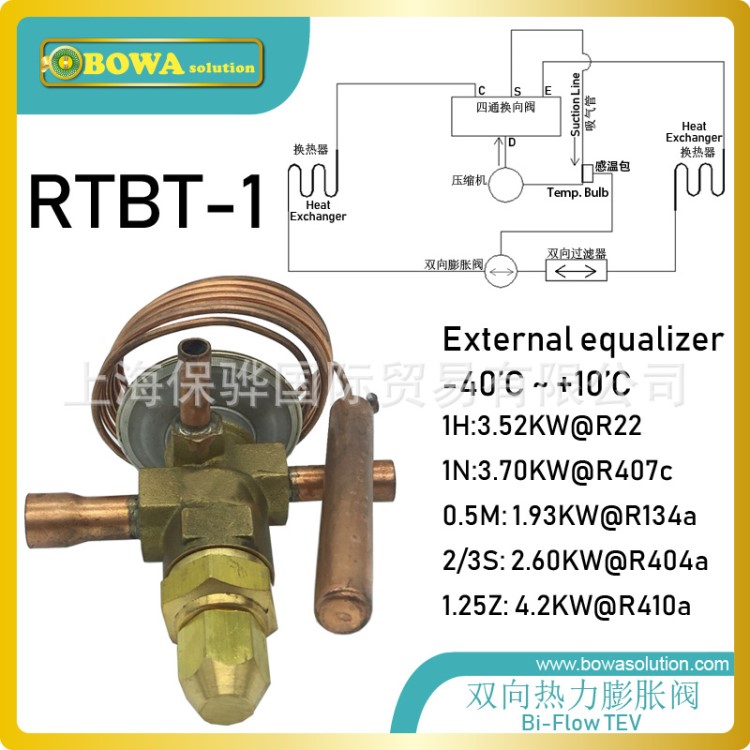 RTBT-1焊口双向热力膨胀阀替换霍尼韦尔HONEYWELL膨胀阀/节流阀