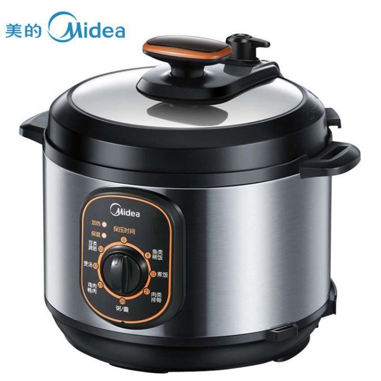 美的（Midea）电压力锅 小容量旋钮控制电高压锅4升 W12PCH402