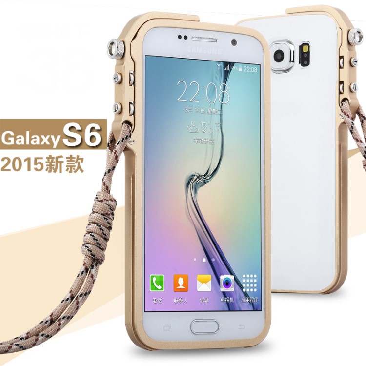 廠家直銷Galaxy S6金屬手機殼 三星S6機械手臂邊框 后蓋保護套