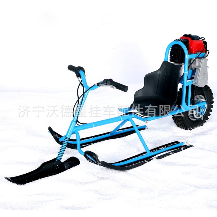 新款滑雪車雪地摩托兒童電動(dòng)油動(dòng)履帶滑雪車帶剎車雪橇車冰車坦克