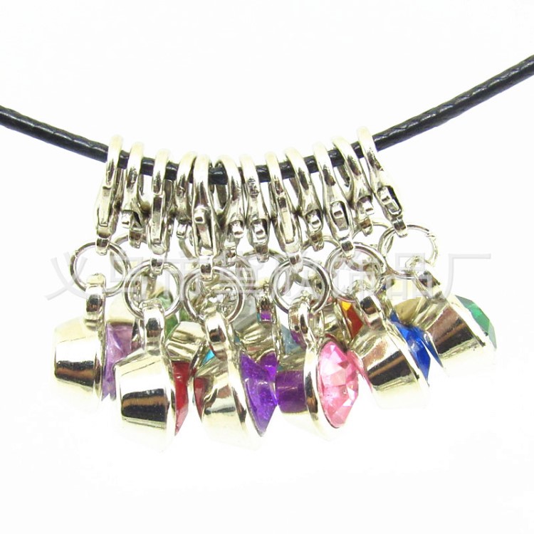 DIY耳環項鏈手鏈飾品配件 CCB亞克力鉆龍蝦扣小掛件吊墜 混批