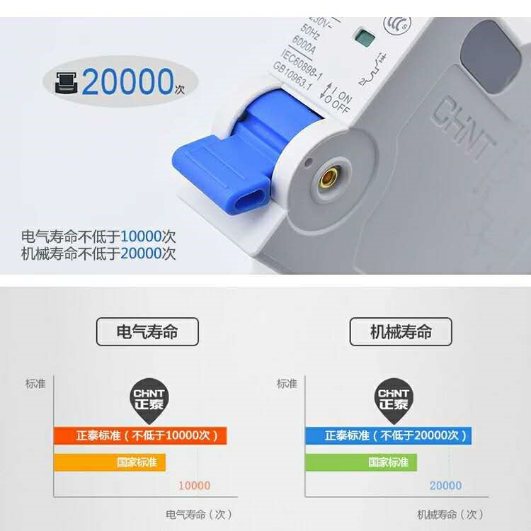 廠家直銷正泰昆侖系列小型斷路帶漏電保護器器 NXBLE系列1P2P3P4P