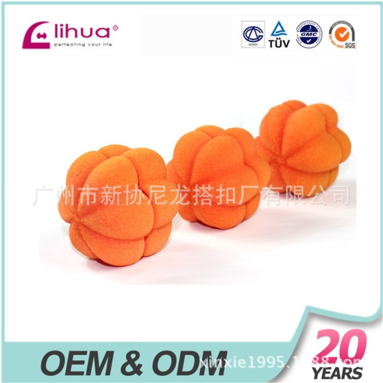 熱賣高回彈中號海綿卷發(fā)器 南瓜海綿卷發(fā)球 南瓜卷發(fā)器 南瓜球