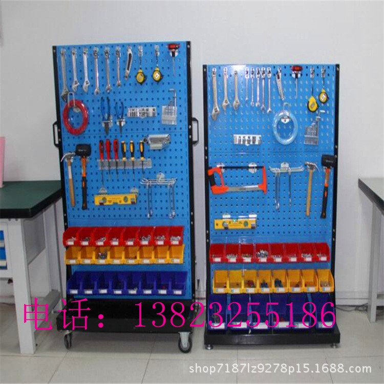 爆款廠家直銷物料整理架單雙面移動五金工具架子 零件盒架批發