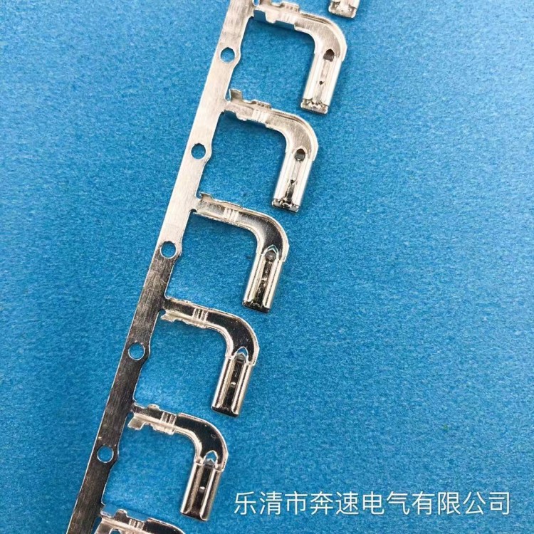 2.8旗型帶鎖連帶 110旗形帶鎖端子 2.8彎頭帶鎖插簧 2.8帶鎖端子
