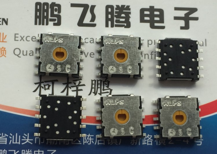 原裝日本ALPS SRBQ290301貼片10腳角度旋轉(zhuǎn)編碼9檔 撥動切換開關(guān)