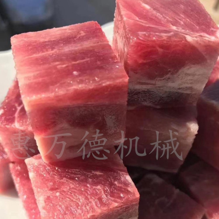 大型凍肉冷鮮豬肉連續(xù)式切丁機(jī) 三維冰鮮牛肉切粒機(jī)大型不銹鋼