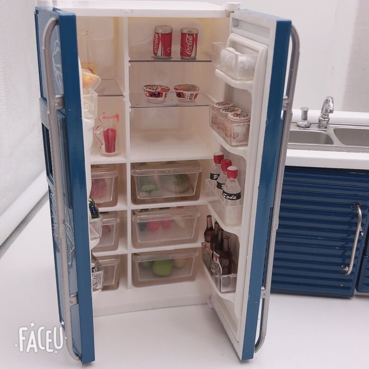 Miniature DollHouse娃娃屋仿真迷你木制家具 廚房套裝