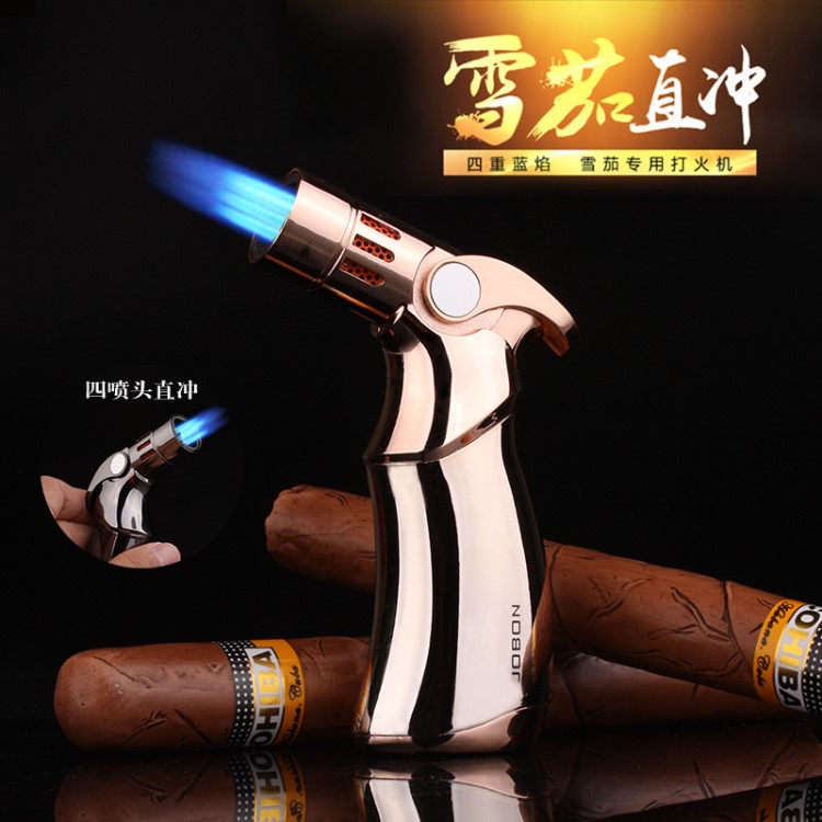 中邦ZB659四直沖臺(tái)式焊槍 雪茄打火機(jī)防風(fēng)燒烤戶外創(chuàng)意金屬