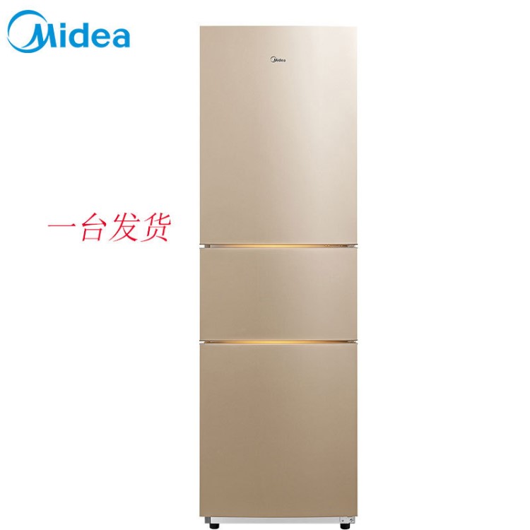 Midea/美的BCD-215WTM(E)三開門時(shí)尚外觀家用節(jié)能 風(fēng)冷