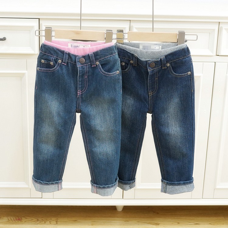 外貿(mào)兒童服裝批發(fā)男女童秋冬款牛仔褲 長(zhǎng)褲 松緊調(diào)節(jié)腰圍LE