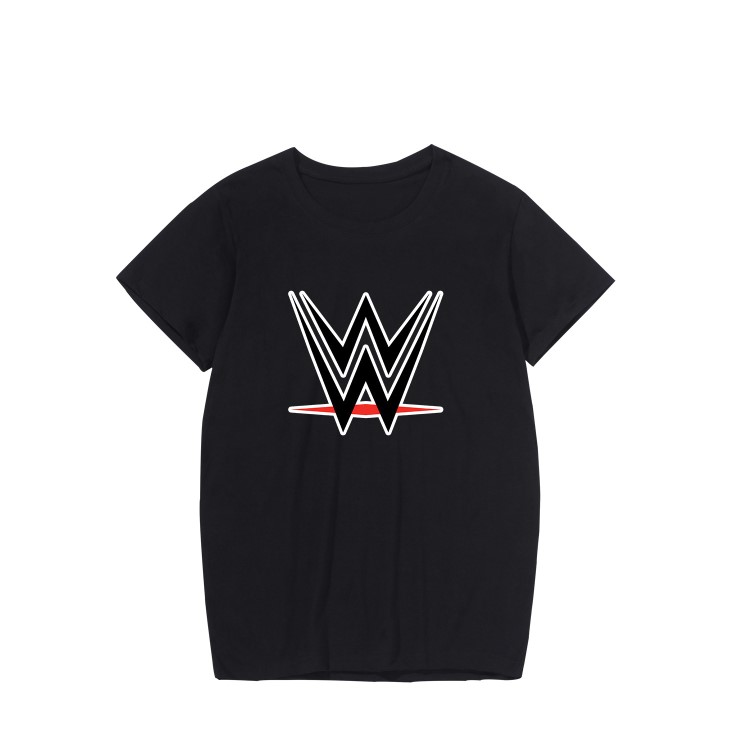 WWE同款T恤時尚圓領(lǐng)短袖韓版男女情侶短T