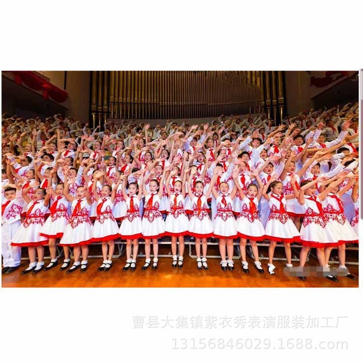 夏季兒童大合唱團(tuán)演出服中學(xué)生小學(xué)生表演服裝學(xué)生朗誦比賽初中生
