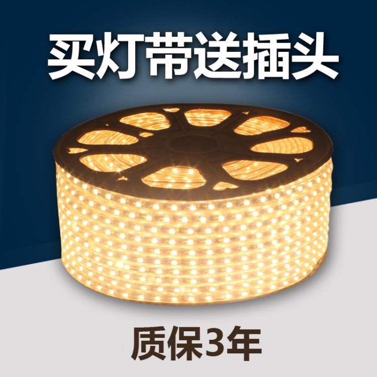 led燈帶客廳吊頂燈管七彩變色線燈高亮燈條220v戶外裝飾光帶
