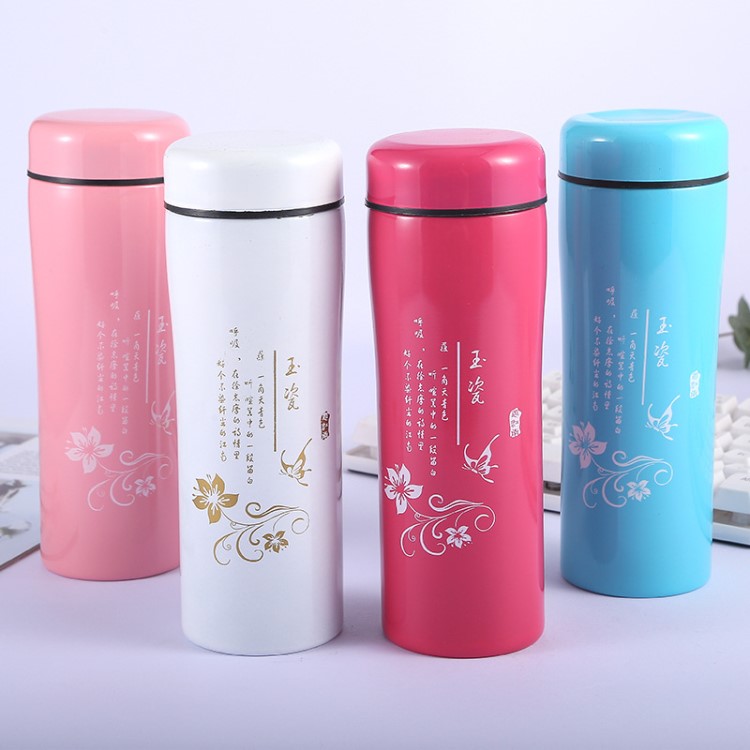 一件待發(fā)百貨雙層陶瓷內(nèi)膽不銹鋼保溫杯廣告杯定制logo實(shí)用禮品