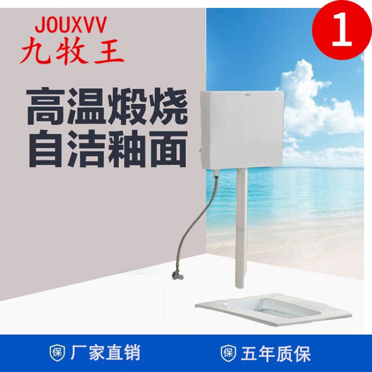 家用衛(wèi)浴陶瓷蹲便器手按式?jīng)_水成人蹲坑蹲式大便便池前后排水帶彎