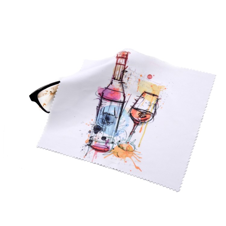 廠家直銷(xiāo)超細(xì)纖維眼鏡布定制熱升華手機(jī)屏幕清潔布太陽(yáng)眼鏡擦拭布