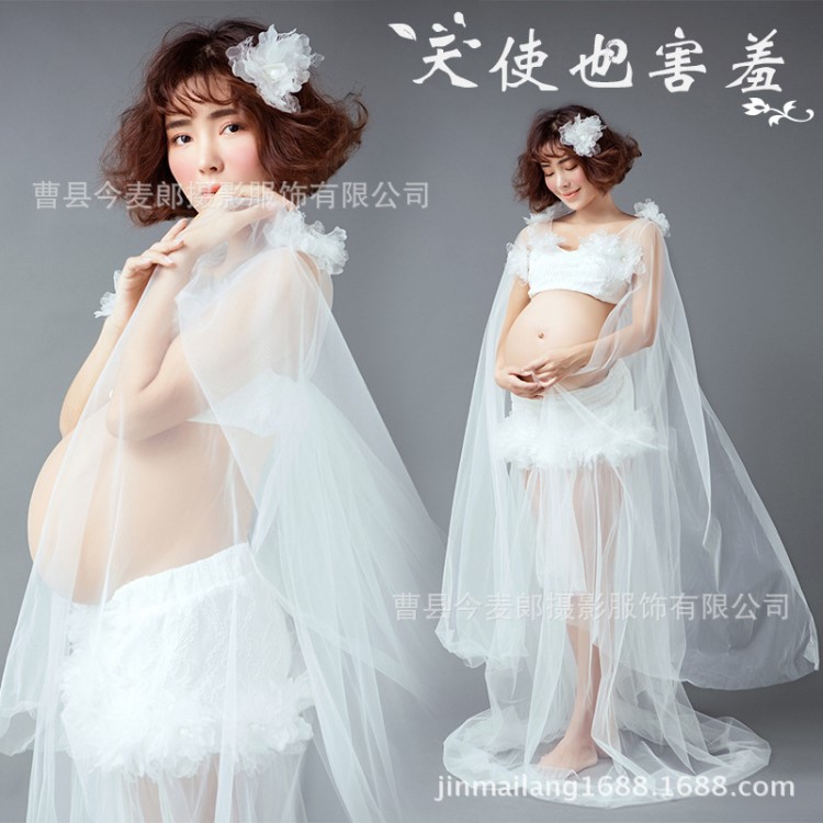 2018展會(huì)新款孕婦攝影服裝/外貿(mào)孕婦寫真拍照服/影樓孕婦孕味十足