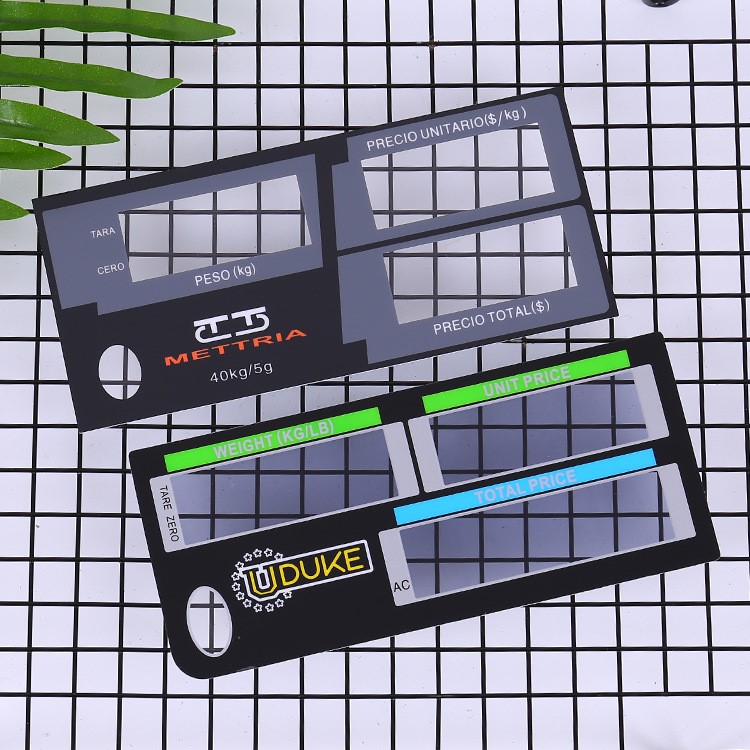 PVC面板定做PET計價秤面貼按鍵控制面貼絲印亞克力標識標牌