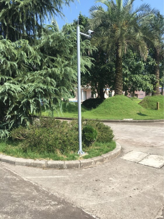 摄像机立杆监控立杆支架76直管3米灰色