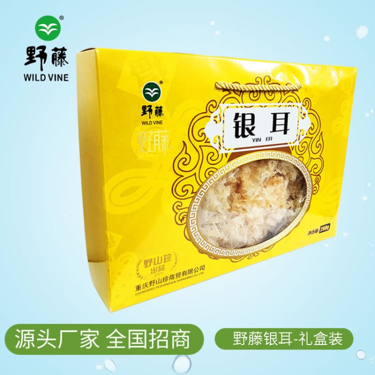 2019新款禮盒裝銀耳 四川通江椴木銀耳 禮品裝農(nóng)產(chǎn)品特產(chǎn)干貨批發(fā)