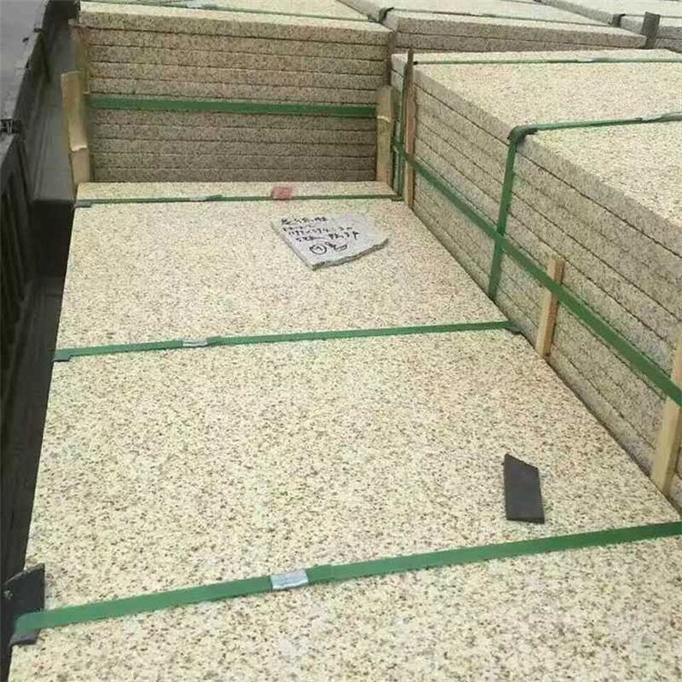 黃金麻火燒板 山東成品花崗巖火燒板加工定制 北方黃金麻石材廠