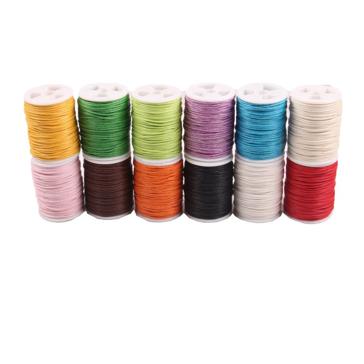 10米棉蠟線 環(huán)保DIY 手工用品編織繩彩色工藝裝飾1mm 10色一包裝