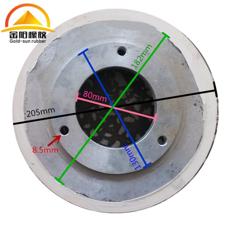 臺灣LK力根定型機喂布輪 205*42壓輪定制 鋁合金壓輪包膠