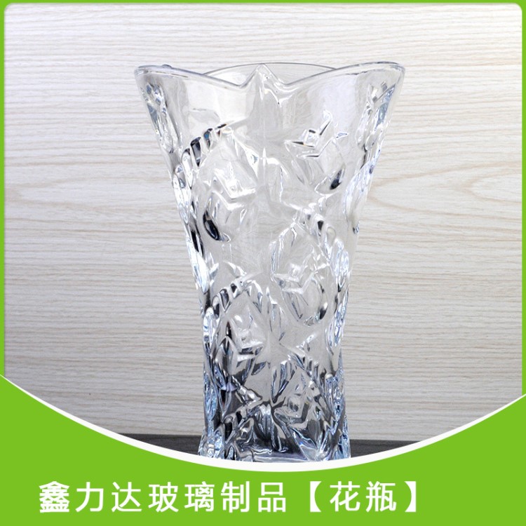 廠家高白料加厚水晶玻璃花瓶大花瓶 透明工藝品擺件插花禮品批發(fā)