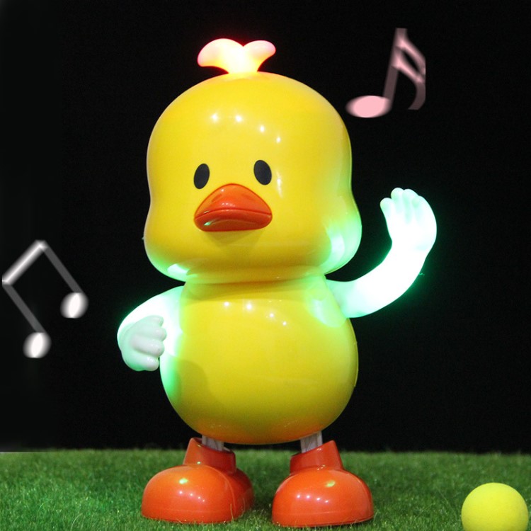 抖音玩具同款音乐鸭子现货发光跳舞小萌鸭儿童玩具鸭电动小黄鸭