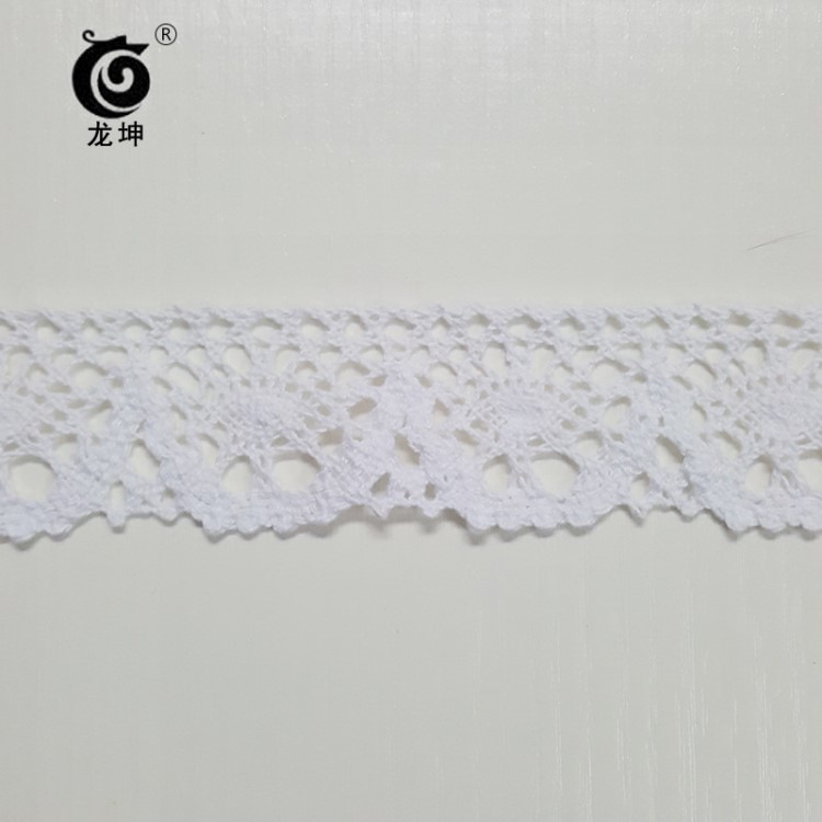 廠家全棉線蕾絲花邊 手工diy刺繡棉紗服裝輔料 沙發(fā)窗簾配飾花邊