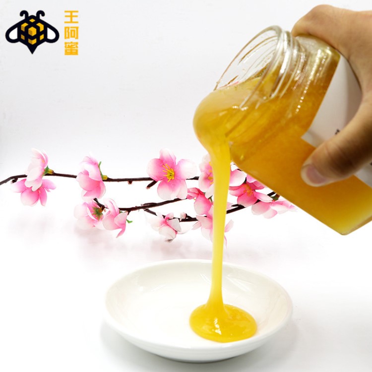 阿蜜自產(chǎn)土蜂蜜 深山木桶天然野花蜜 500g瓶裝生態(tài)蜂蜜