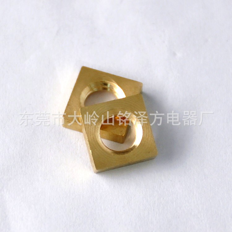 廠家直銷 方形方型四方四角M8*12*3銅螺母 墊片