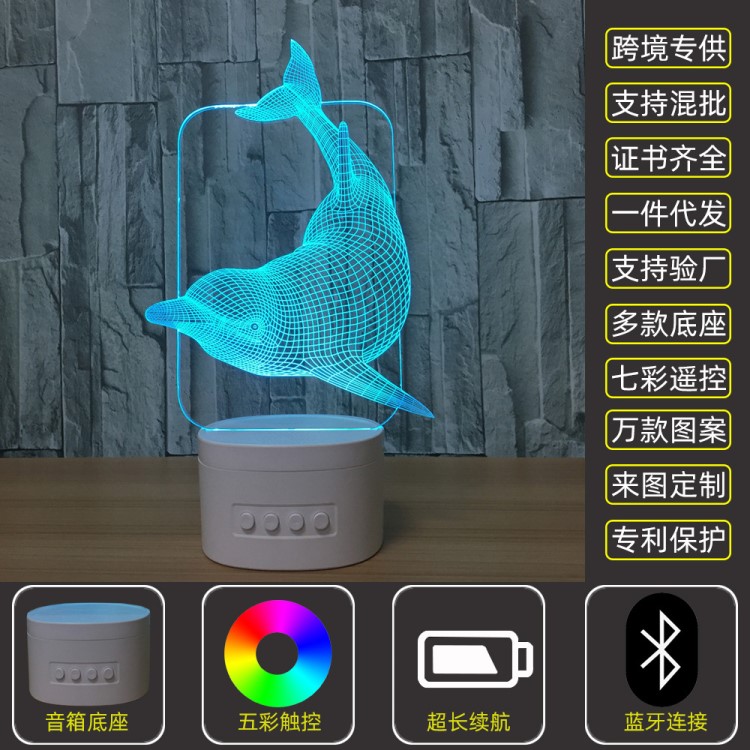 2019跑江湖地攤3D小夜燈新奇特電子產(chǎn)品usb藍(lán)牙音響創(chuàng)意led臺燈