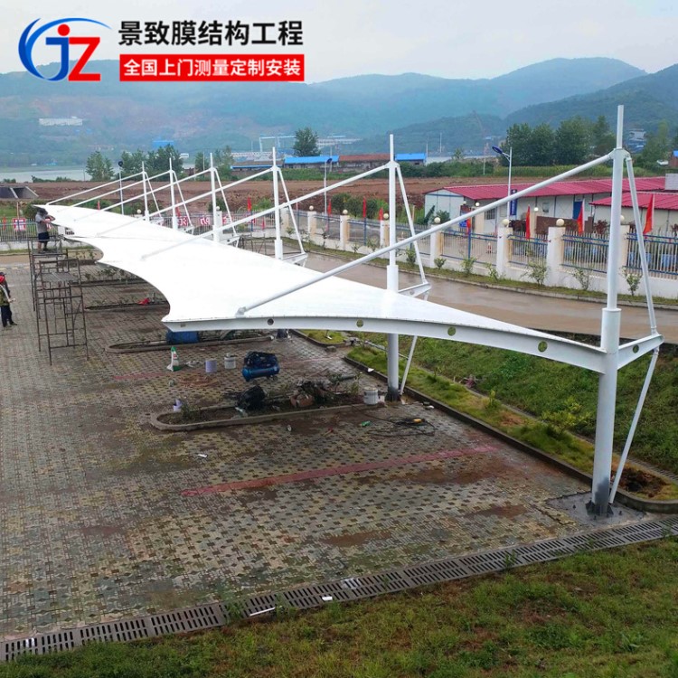 蕪湖膜結構汽車篷 制作戶外景觀停車棚 設計大型膜結構汽車車蓬