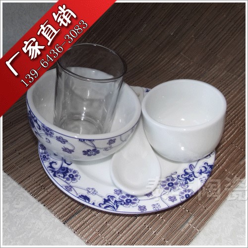 【消毒餐具陶瓷】【烤花加厚陶瓷餐具】【一次性陶瓷消毒餐具】06