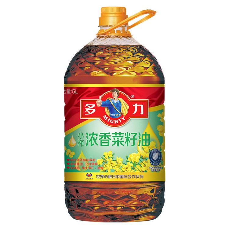 多力小榨濃香菜籽5L油 濃香風味獲國際獎項 餐飲家用團購食用油