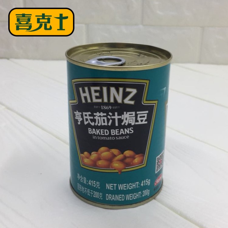 亨氏茄汁焗豆 HEINZ BAKED BEANS 茄汁黄豆 415g/罐意粉牛排西料