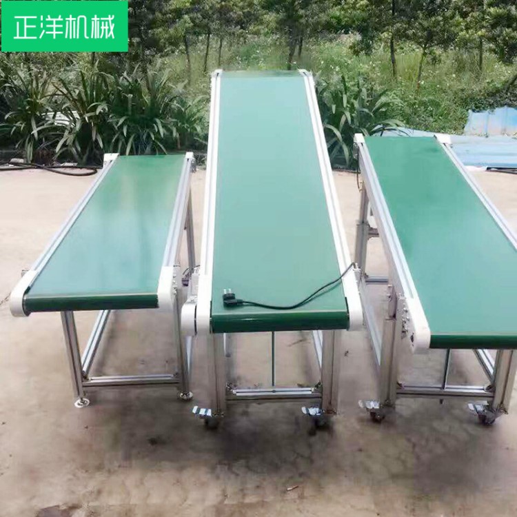 廠家現(xiàn)貨直銷PVC皮帶輸送機(jī) 鋁合金機(jī)架輸送帶 小型接駁傳送機(jī)