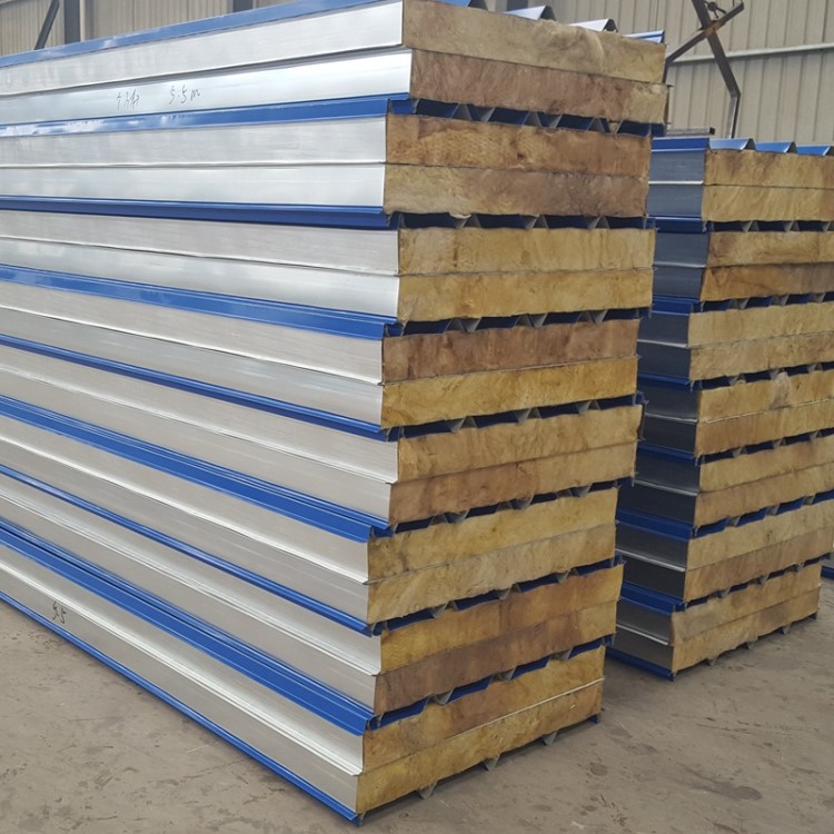 巖棉復合板顏色厚度可定制 廠家直供 保溫防火凈化屋面墻面板