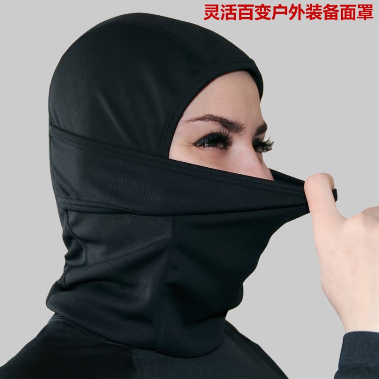 亞馬遜熱賣戶外騎行摩托車防風(fēng)防曬防塵CS戰(zhàn)術(shù)蒙面罩頭套 訂做